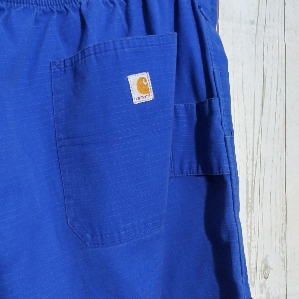 Carhartt Blue Scrub Pants Drawstring Waist - Picture 2 of 7